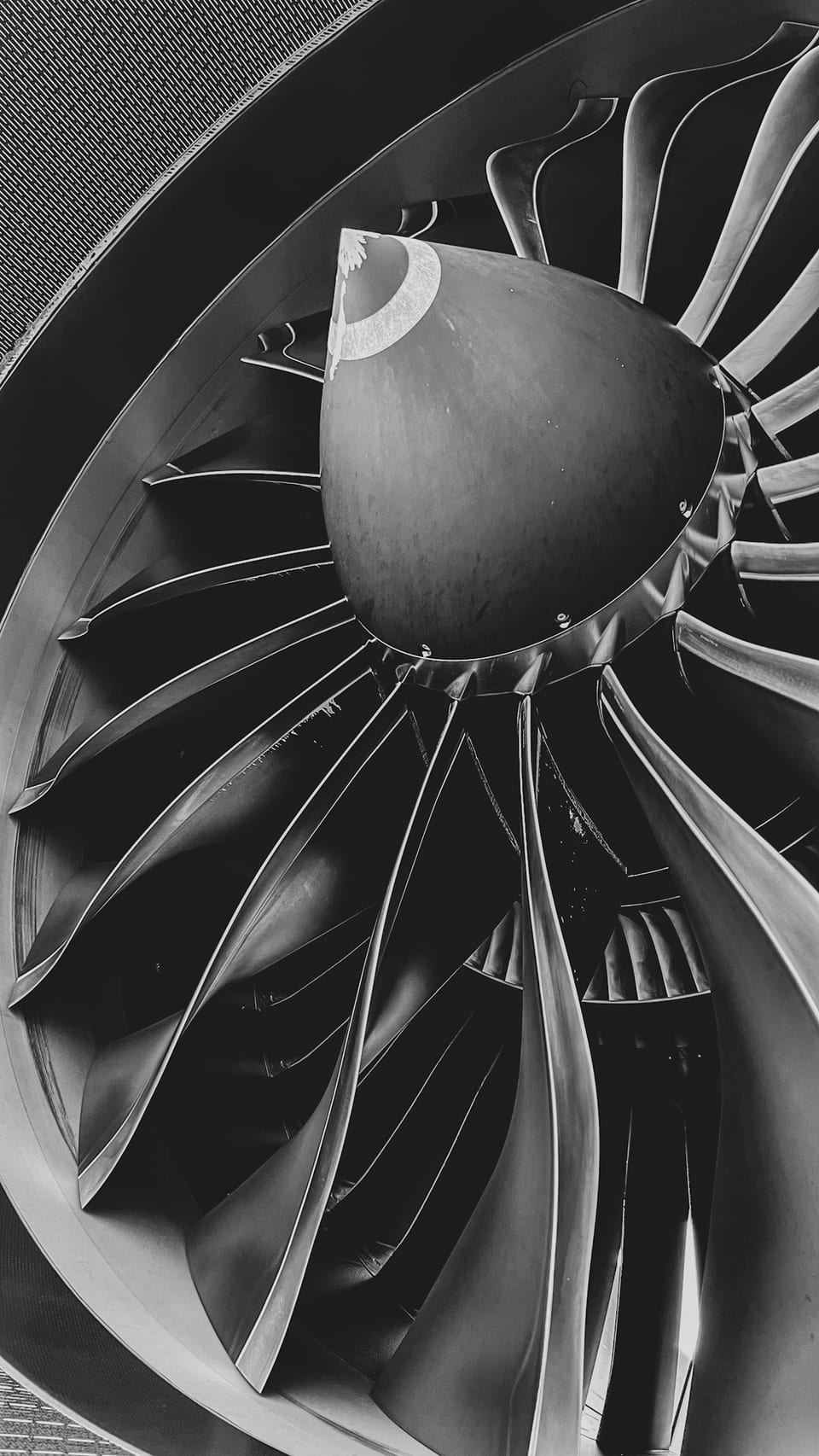 Turbine in black and white